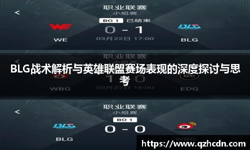 BLG战术解析与英雄联盟赛场表现的深度探讨与思考